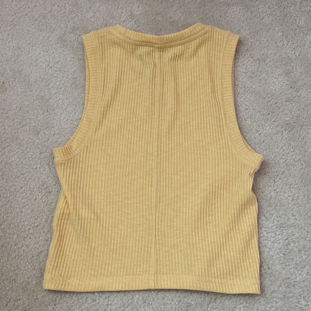 A&F Ribbed Yellow Tank - Picture 3 of 3
